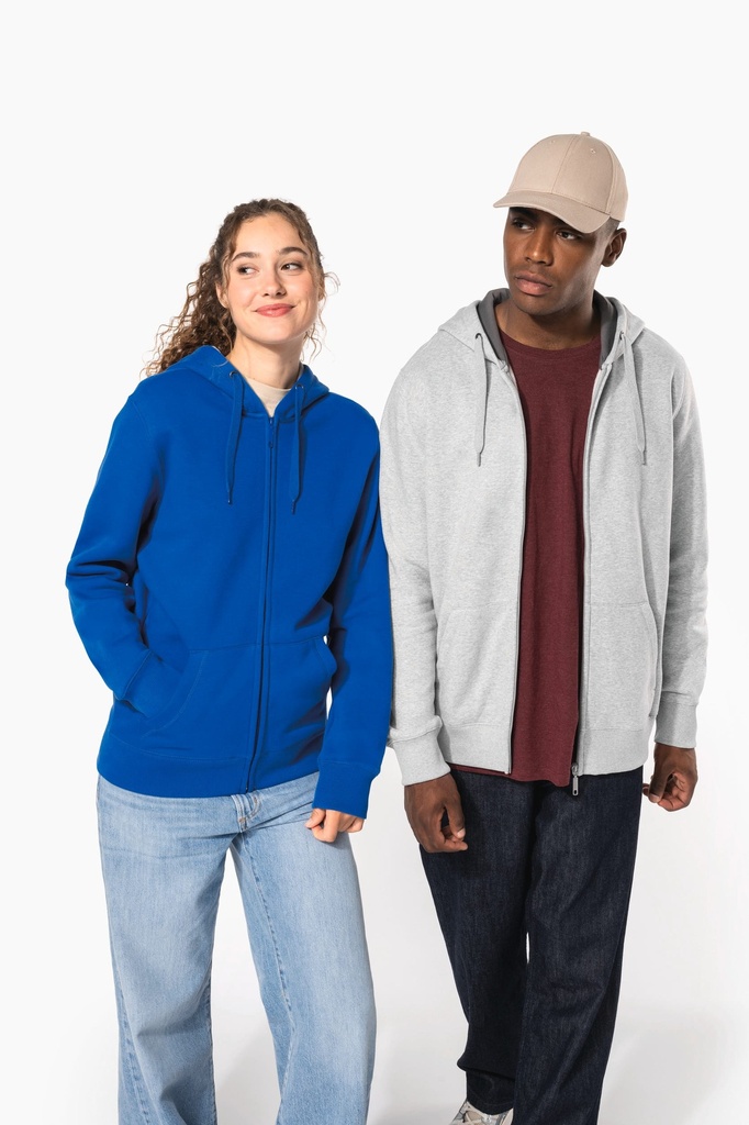 Sweat-shirt zippé capuche unisexe (XS)