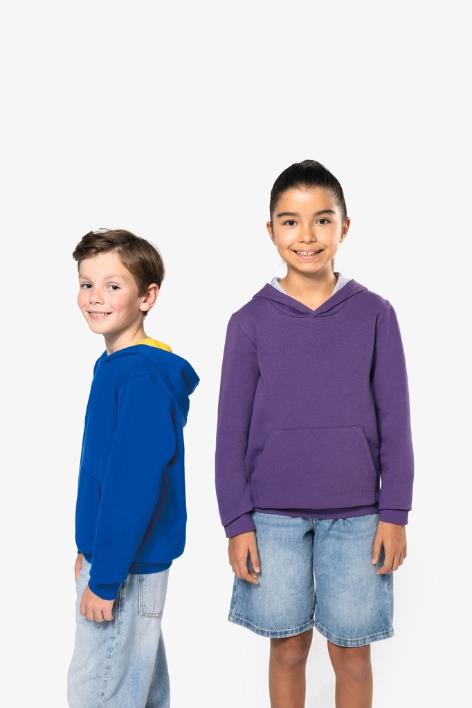 Sweat-shirt capuche contrastée enfant (12/14 ans)