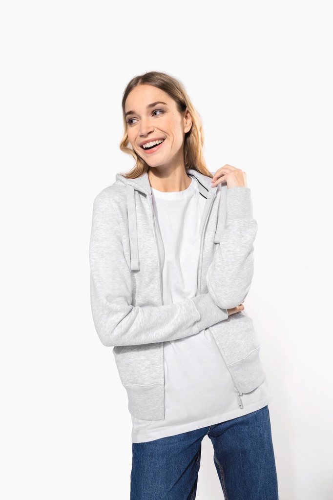 Sweat-shirt zippé capuche femme (XS)