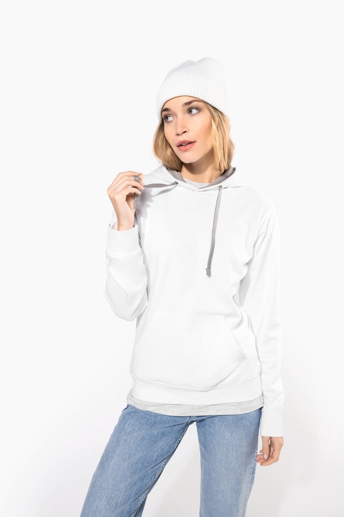 Sweat-shirt capuche contrastée femme (XS)