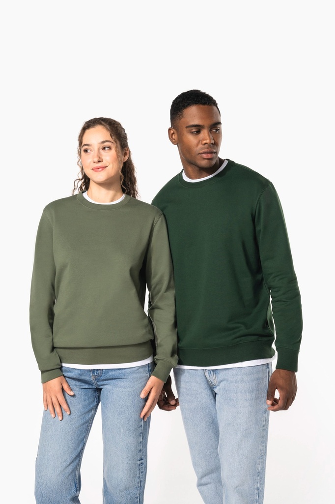Sweat-shirt recyclé col rond unisexe (XS)
