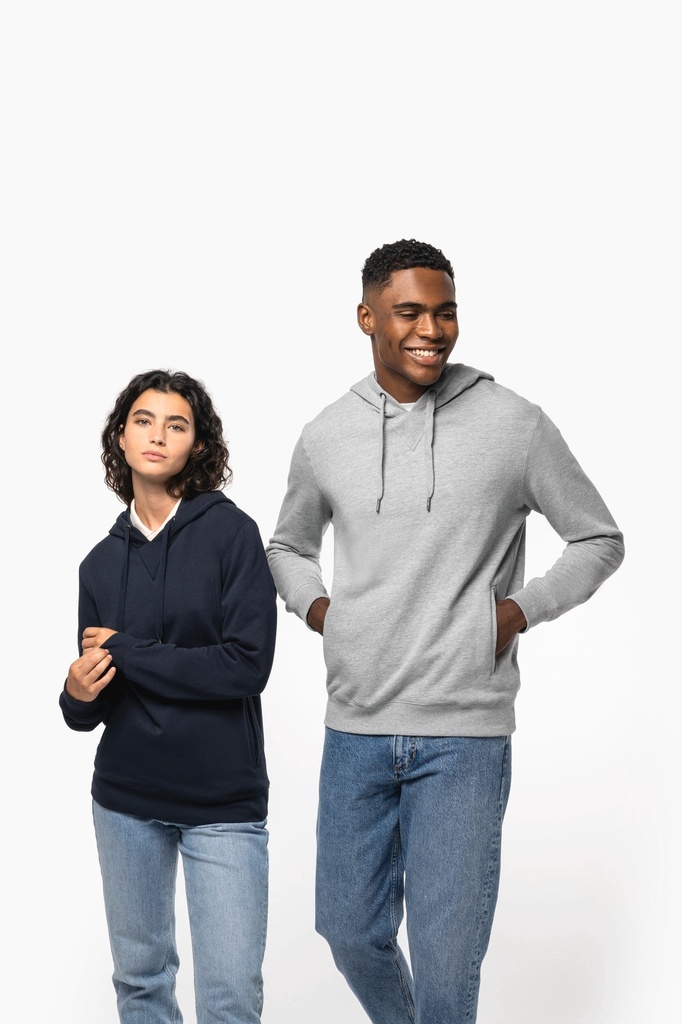 Sweat-shirt french terry écoresponsable à capuche unisexe (XXS)