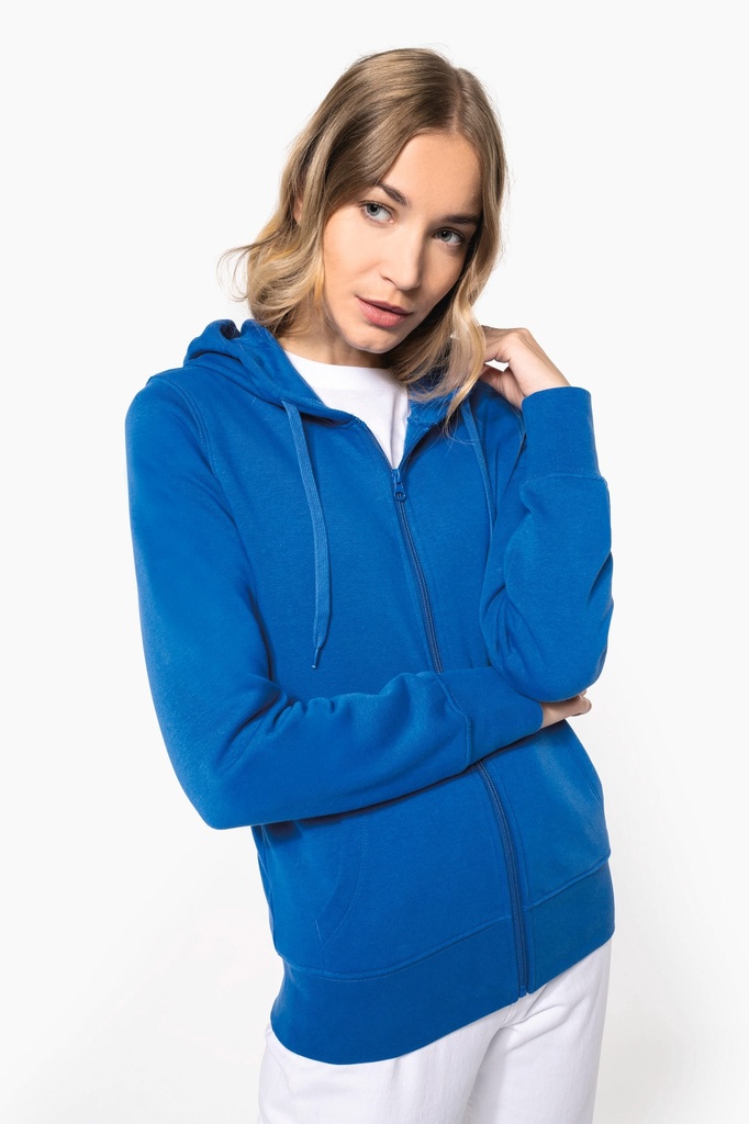 Sweat-shirt écoresponsable zippé à capuche femme (XS)