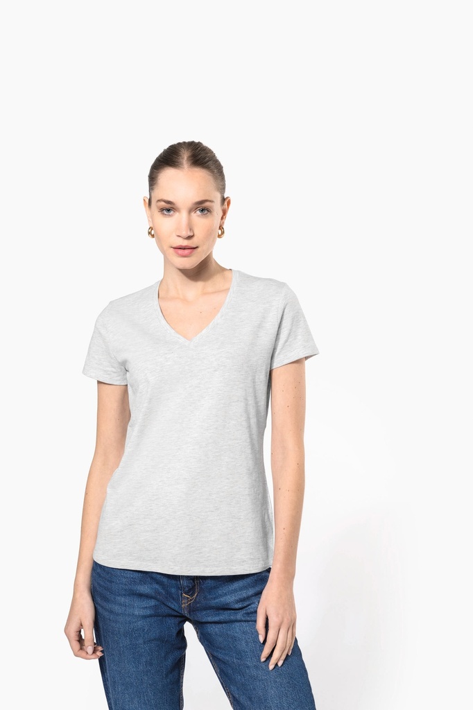 T-shirt col V manches courtes femme (S)