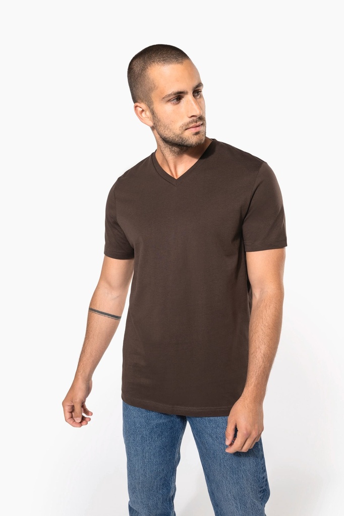 T-shirt col V manches courtes homme (S)