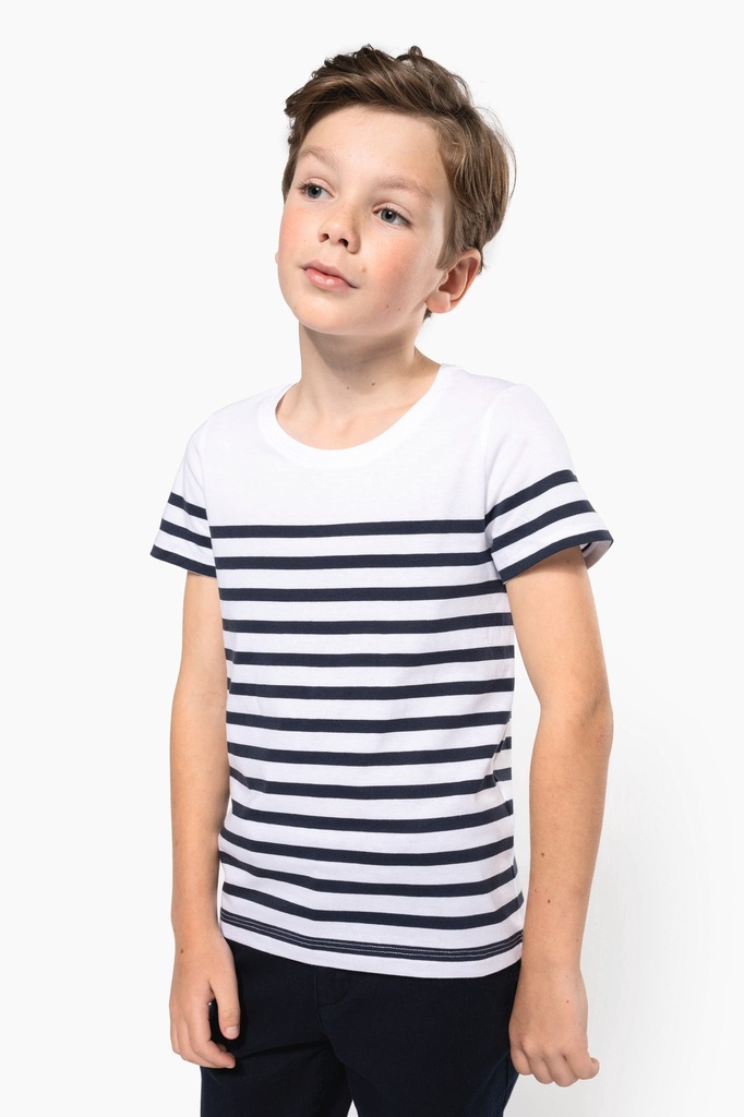 T-shirt marin col rond Bio enfant (12/14 ans)