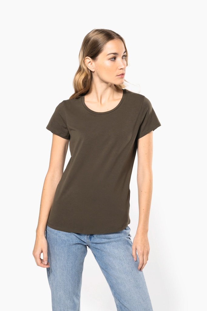 T-shirt col rond manches courtes femme (S)