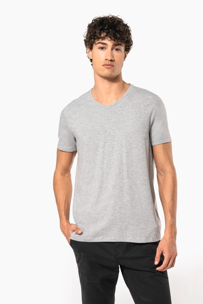 T-shirt manches courtes col V homme (S)