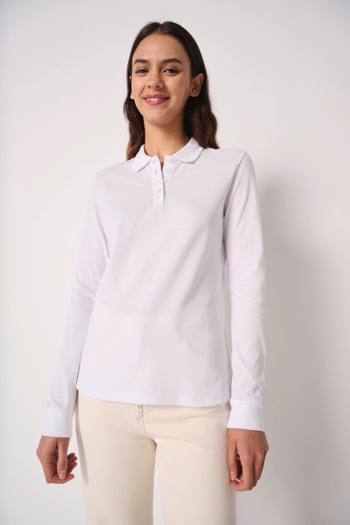 Polo piqué LSL femme (XS)