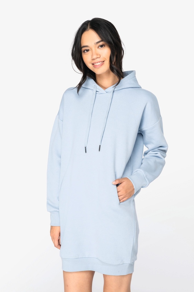 Robe sweat-shirt écoresponsable à capuche femme (XS)